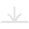 Ekena Millwork Richland Architectural Grade PVC Gable Bracket, 108"W x 63"H x 4"D x 6"F, 14/12 Pitch GBP108X63X0406RIC00 - alternate 2